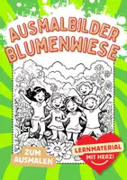 Vorschau - Arbeitsblätter - Blumenwiese Ausmalbild Blumen Fensterbilder Mandala Bilder ausmalen - Deckblatt