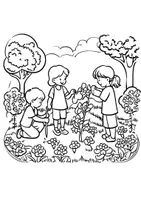 Vorschau - Arbeitsblätter - Blumenwiese Ausmalbild Blumen Fensterbilder Mandala Bilder ausmalen - Seite 3