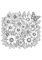 Vorschau - Arbeitsblätter - Ausmalbild Blumen Blumenstrauss Fensterbilder Mandala Bilder ausmalen - Seite 2