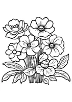 Vorschau - Arbeitsblätter - Ausmalbild Blumen Blumenstrauss Fensterbilder Mandala Bilder ausmalen - Seite 3
