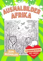 Vorschau - Arbeitsblätter - Ausmalbild Afrika Dschungel Urwald Fensterbilder Mandala Bilder ausmalen - Deckblatt