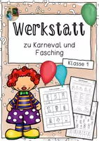Vorschau - Arbeitsblätter - Karneval (Fasching) - Werkstatt für die Klasse 1 - Deckblatt