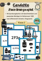 Vorschau - Spiele - Gewichte - Zuordnungsspiel (Klasse 3) - Deckblatt