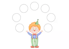 Vorschau - Spiele - Clown Spiel | Zuordnungsspiel Clown | Farbenspiel - Seite 1