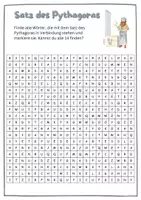 Vorschau - Arbeitsblätter - Satz des Pythagoras - Suchsel - Wortsuchrätsel DAF/DAZ - Seite 3