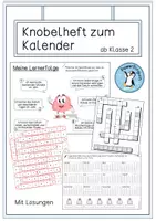 Vorschau - Arbeitsblätter - Knobelspaß zum Kalender - Klasse 2 - Deckblatt