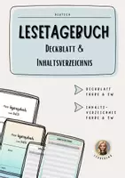 Vorschau - Arbeitsblätter - Lesetagebuch Vorlage Deckblatt und Inhaltsverzeichnis - Deckblatt