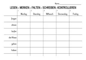 Vorschau - Arbeitsblätter - Rechtschreibfalter zu allen Lernwörtern von Sprache Stein Papier 2 - Seite 1