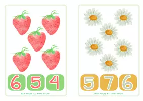 Προεπισκόπηση - Flashcards - Ανοιξιάτικες μαθηματικές κάρτες για μέτρηση και αντιστοίχιση - Σελίδα 1