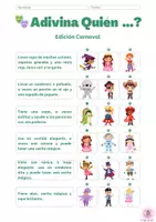 Vista previa - Tarjetas / Manipulativos - Juego lectoescritura ¡Adivina quién soy! - página 2