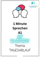 Vorschau - Stundenentwürfe - A1_SPRECHEN_Tagesablauf_32_Dialogkarten - Deckblatt