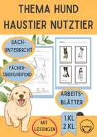 Vorschau - Arbeitsblätter - Thema Hund als Haustier und Nutztier Arbeitsblätter Sachunterricht Klasse 1 2 - Deckblatt