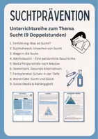 Vorschau - Stundenentwürfe - Suchtprävention Unterrichtsreihe - Deckblatt