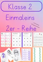 Vorschau - Arbeitsblätter - Einmaleins 2er-Reihe Übungsmaterialien Klasse 2 - Deckblatt