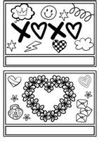 Vorschau - Arbeitsblätter - DIY-Grußkarten Malvorlage zum Vatertag, Muttertag, Valentinstag oder Geburtstag - Seite 3