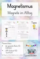 Vorschau - Arbeitsblätter - 2. Stunde Magnetismus: Magnete im Alltag (mit Tafelmaterial und Tippkarten) - Deckblatt