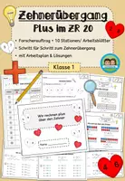 Vorschau - Arbeitsblätter - Zehnerübergang im Zahlenraum 20 - Plus/ Addition (Klasse 1) - Deckblatt