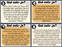 Aperçu - Cartes / Images - Atelier Qui suis-je Cabane à sucre CE1 - Page 3