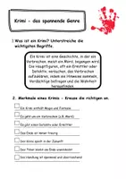 Vorschau - Arbeitsblätter - Genre Krimi - Deckblatt