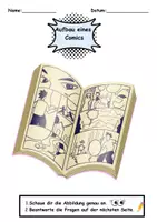 Vorschau - Arbeitsblätter - Genre Comic - Deckblatt