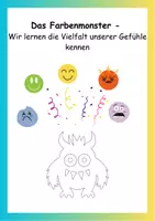 Vorschau - Arbeitsblätter - Das Farbenmonster - Deckblatt