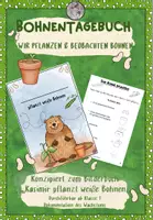 Vorschau - Unterrichtsreihen - Bohnentagebuch passend zu "Kasimir pflanzt weiße Bohnen" - Deckblatt