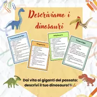 anteprima - Flashcard - Descriviamo i dinosauri - flashcard classe terza - Pagina di copertina