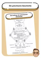 Vorschau - Arbeitsblätter - Die Anfänge der griechischen Geschichte (Tafelbild) - Deckblatt