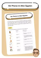 Vorschau - Arbeitsblätter - Der Pharao im Alten Ägypten und Herrschaftszeichen - Deckblatt