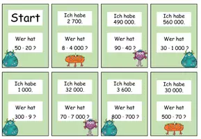 Vorschau - Spiele - Ich habe wer hat - Multiplikation bis 1 000 000 - Deckblatt