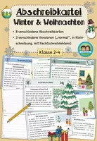 Vorschau - Arbeitsblätter - Abschreibkartei - Winter und Weihnachten (Klasse 2-4) - Deckblatt