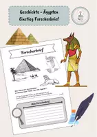 Vorschau - Arbeitsblätter - Geschichte - Ägypten: Einstieg - Forscherbrief - Deckblatt