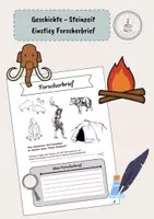 Vorschau - Arbeitsblätter - Geschichte - Steinzeit: Einstieg - Forscherbrief - Deckblatt
