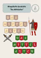 Vorschau - Mal- und Bastelvorlagen - Wimpelkette Geschichte "Das Mittelalter" - Deckblatt