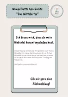 Vorschau - Mal- und Bastelvorlagen - Wimpelkette Geschichte "Das Mittelalter" - Seite 1
