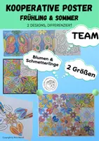 Vorschau - Mal- und Bastelvorlagen - Kooperative Poster, Frühling und Sommer - Deckblatt