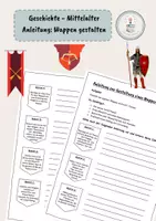 Vorschau - Arbeitsblätter - Geschichte - Mittelalter Anleitung: Wappen gestalten - Deckblatt