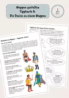 Vorschau - Merkblätter - Wappen gestalten Tippkarte 5: Die Devise zu einem Wappen - Deckblatt