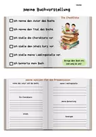 Vorschau - Arbeitsblätter - Buchvorstellung Checkliste und Bewertung - Deckblatt