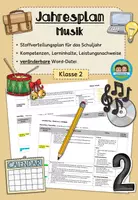 Vorschau - Lehrpläne/Lehrermaterial - Jahresplan/ Stoffverteilungsplan: Musik (Klasse 2, Bayern) - Deckblatt