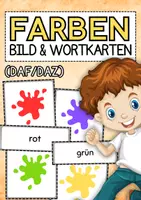 Vorschau - Fördermaterial/Inklusion - FARBEN Bild und Wortkarten (DaF/DaZ) - Deckblatt