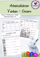 Vorschau - Arbeitsblätter - "Ostern" - Verben konjugieren, Deutsch -Klasse 2-4 - Deckblatt