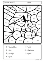Vorschau - Arbeitsblätter - Rechenmalblätter Frühling Klasse 2: Division ZR 100 Einmaleins - Seite 2