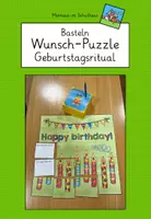Vorschau - Mal- und Bastelvorlagen - Geburtstagsritual: Geburtstags-Puzzle - Deckblatt