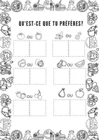 Vista previa - Hojas de trabajo - QU'EST-CE QUE C'EST QUE TU PRÉFÈRES? - página 1