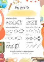 Vorschau - Arbeitsblätter - Kinderzeugnis Grundschule Klasse 1-3 - Deckblatt