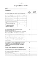 Vorschau - Klassenarbeiten - Klassenarbeit zum Thema Märchen + Bewertungsbogen - Deckblatt