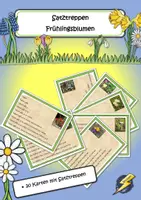 Vorschau - Stationenlernen - Satztreppen Frühlingsblumen - Deckblatt