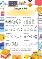 Vorschau - Arbeitsblätter - Kinderzeugnis Grundschule Klasse 1-3 - Deckblatt