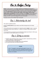 Vorschau - Arbeitsblätter - How to analyze poetry / poems / Gedichtanalyse - Seite 1